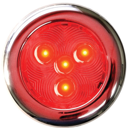 T-H MARINE T-H Marine LED-51897-DP Stainless LED Puck Light, 3" - Red LED-51897-DP